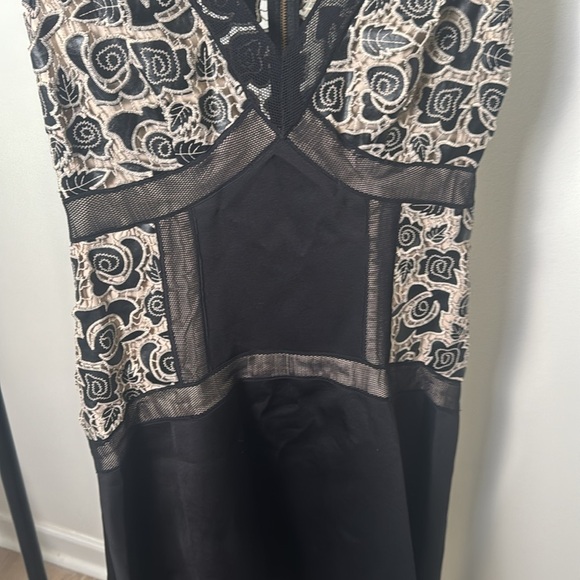 Elegant Tracy Reese Black Rose Embroidered Lace Floral Cocktail Dress Size 10 - Picture 4 of 9